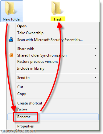 cum să redenumiți un folder în Windows 7