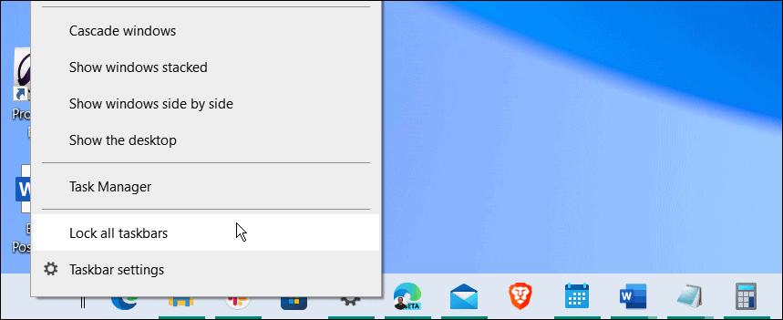 remediați bara de activități Windows afișată pe ecran complet