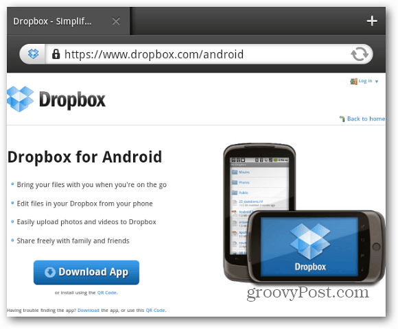 Dropbox pentru Android