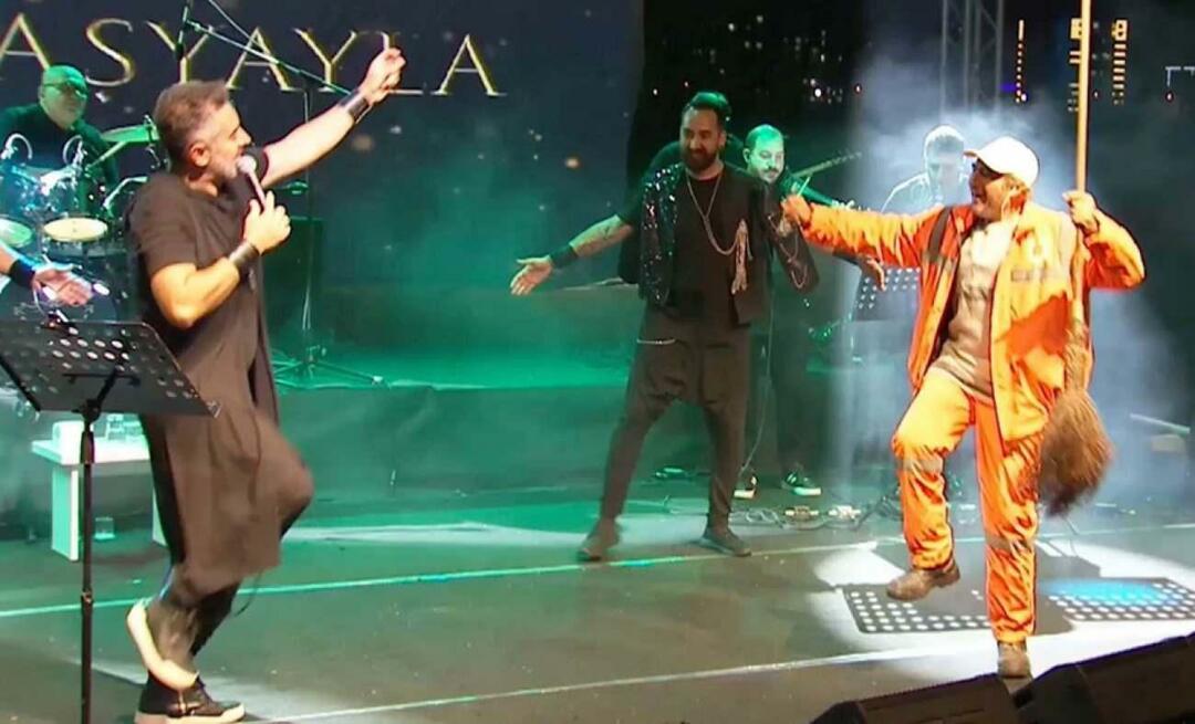Turgay Başyayla şi dansul ofiţerului de curăţenie a devenit viral! Sărind pe scenă și...