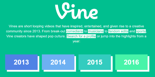 Twitter a lansat în liniște o arhivă Vine din 2013 până în 2016 pe site-ul Vine.