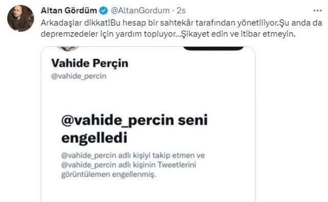Cont fals deschis în numele lui Vahide Perçin