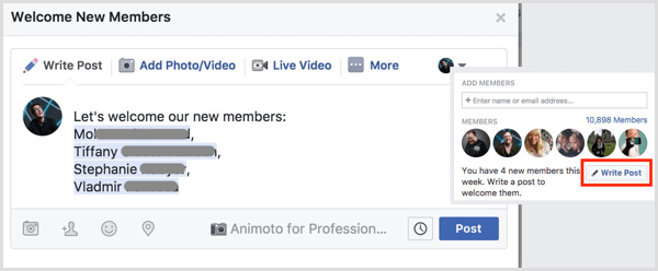 Grupul Facebook întâmpină noi membri