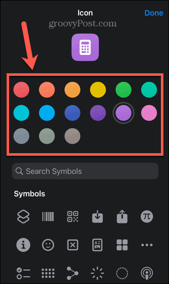 culoarea pictogramei comenzi rapide pentru iPhone