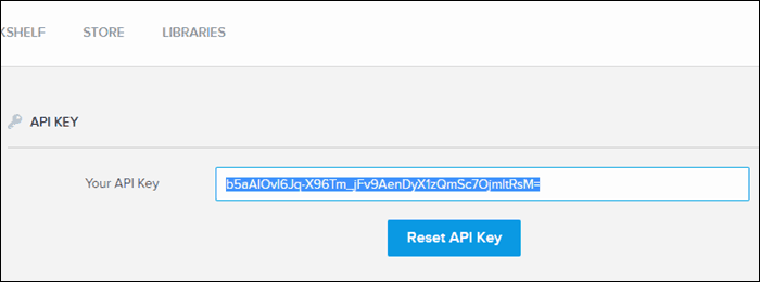 Copiați cheia API din contul dvs. BookFusion