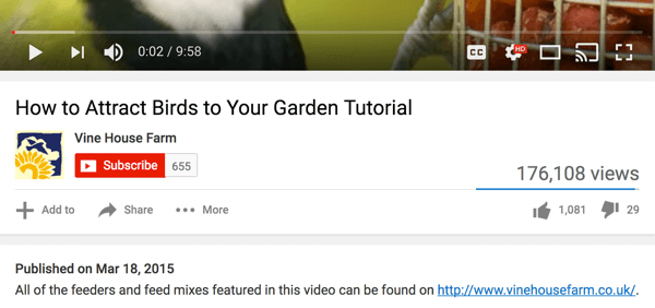 Deoarece YouTube poate fi primul punct de contact al unui utilizator, plasați întotdeauna un link către site-ul dvs. în descrierea dvs.