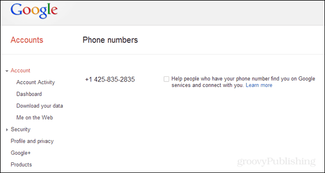 Renunțați la numărul dvs. de telefon conectat la căutarea Google