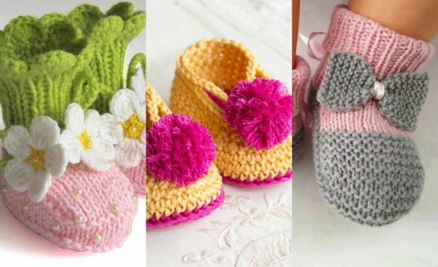 Modele de botine tricotate pentru fete și pregătirea lor