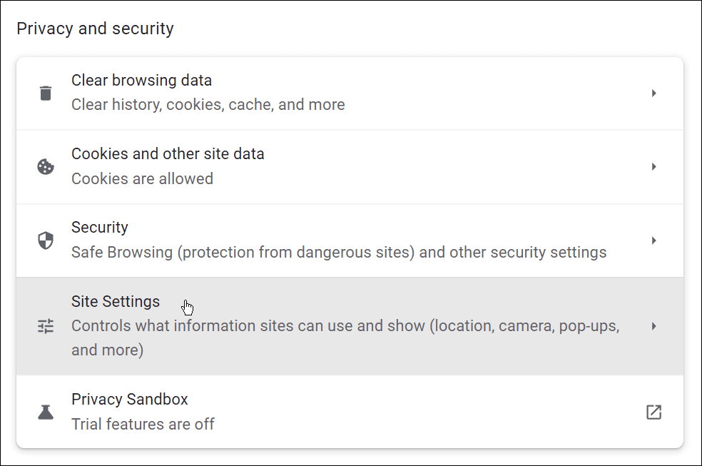 confidențialitate și securitate Chrome
