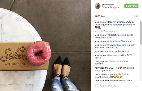 Jasmine Star și-a descoperit iubirea fanilor atunci când postează gogoși pe Instagram.