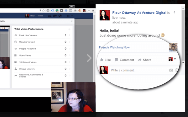 facebook live vizualizați comentariile pe desktop