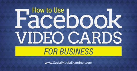 folosiți plăci video Facebook pentru afaceri