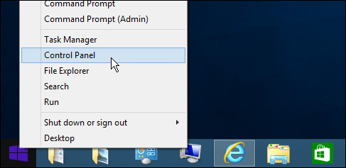 Windows 8 al panoului de control