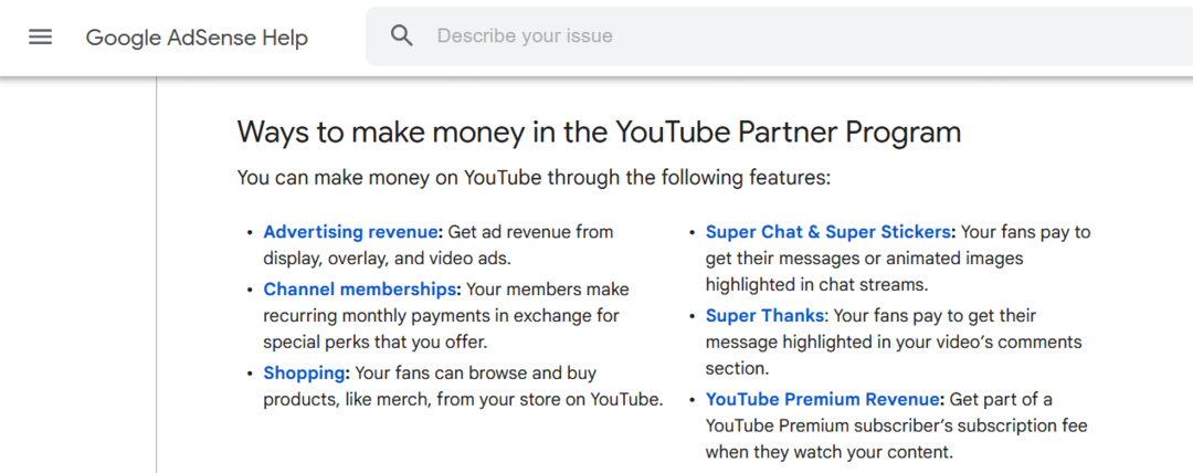 cum-youtube-vă-plătește-afacerea-modalități-de-a face-bani-în-programul-partener-youtube-monetizare-canal-venituri-memberships-shopping-links-example-1