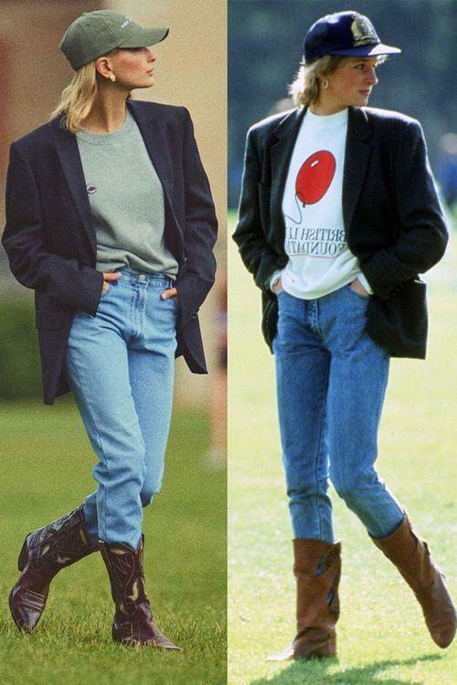 Combinație de cizme de cowboy inspirată de Prințesa Diana