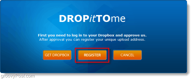 înregistrați un cont de încărcare dropbox