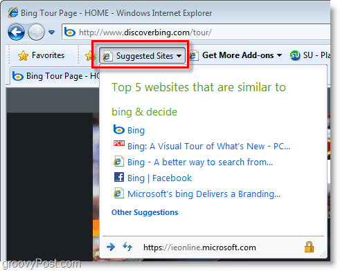 Internet Explorer 8 - site-urile sugerate sunt enervante!
