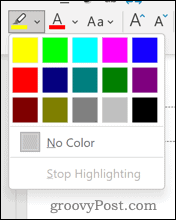 evidențiați culorile în powerpoint