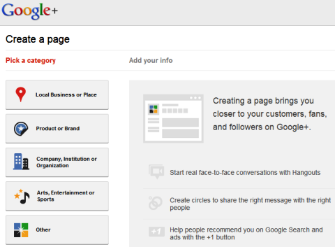 Pagini Google+ - Creați o pagină