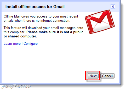 instalați acces offline pentru gmail