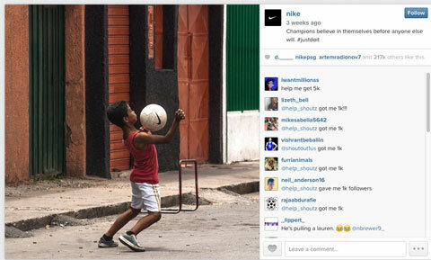 imagine instagram cupă mondială nike cu hashtag #justdoit