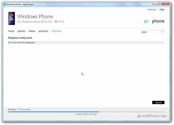 Windows phone 8 Windows phone app sincronizează tonuri de apel