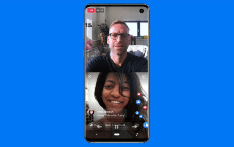 Facebook readuce Live With, care permite administratorilor de pagină sau proprietarii de profil să selecteze un invitat pentru a intra în direct cu ei în timpul unei transmisiuni mobile.