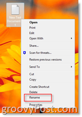 Cum să redenumiți un fișier în Windows Vista:: groovyPost.com