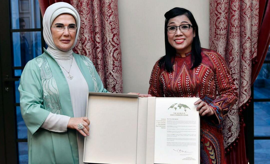 Prima Doamnă Erdoğan s-a întâlnit cu soția primului ministru al Vietnamului!