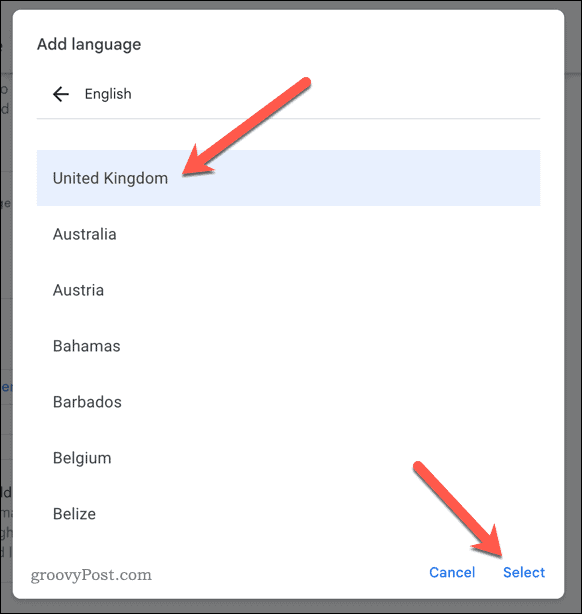 Alegerea limbii preferate în Google Drive