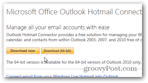 Outlook.com Conector Hotmail Outlook - Descărcare