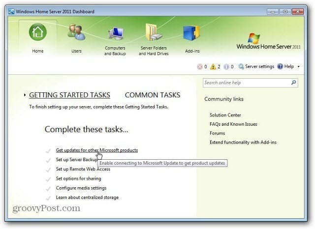 Creați o unitate de pornire USB Flash Server Windows Home 2011