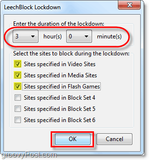 leechblock blochează instantaneu site-urile care pierd timp pentru o anumită perioadă de timp