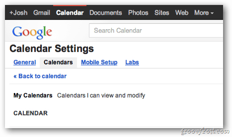 Setări Google Calendar