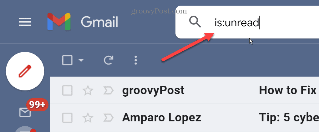 Găsiți e-mailuri necitite în Gmail