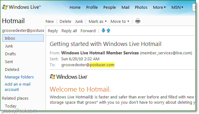 e-mailul dvs. din domeniul dvs. de la Windows Live