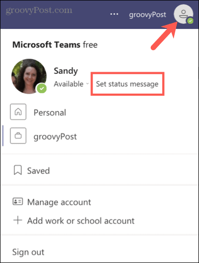 Setați un mesaj de stare în Microsoft Teams