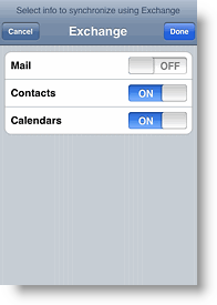 Apple iPhone și iPod Touch Dezactivează sincronizarea prin poștă ActiveSync Exchange