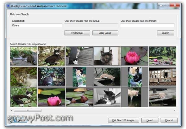 alegeți setările de integrare flickr