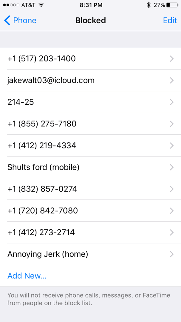 Cum să blocați contactele iPhone și apelanții necunoscuți: apeluri, FaceTime și texte