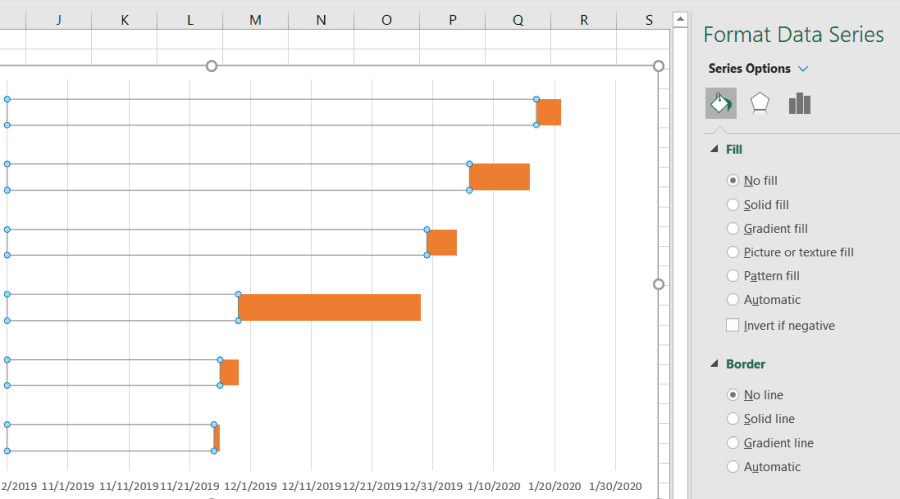 ștergeți seriile de date în Excel
