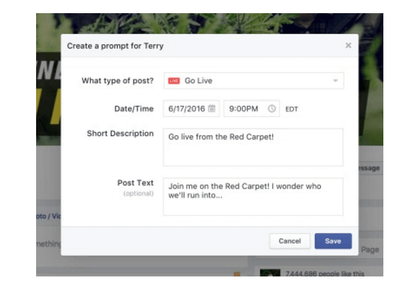 Facebook Mentions adaugă mai multe funcții noi de difuzare live, cum ar fi schițe și memento-uri video în direct, instrumente de moderare a comentariilor, tunderea reluării și alte instrumente de ajustare.