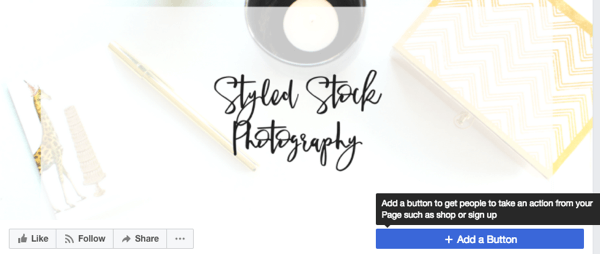 Adăugați un buton de îndemn la fotografia de copertă a paginii dvs. de afaceri Facebook.