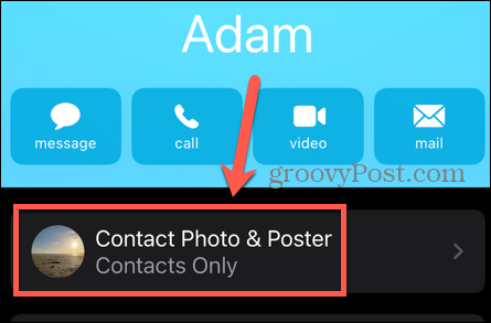 Fotografie și poster de contact iOS
