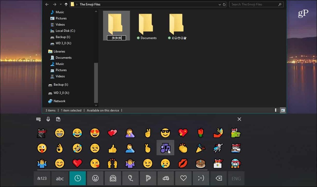 Cum se utilizează Emoji pentru numele fișierelor și dosarelor pe Windows 10