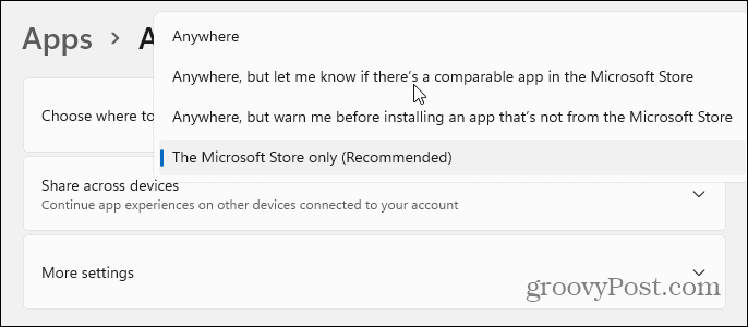 Alte caracteristici ale aplicației de instalare Windows 11