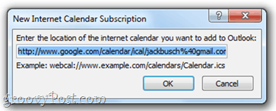 Google Calendar către Outlook 2010