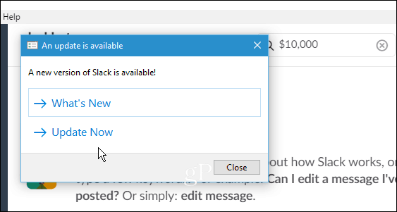 Slack Windows 10 Beta Aplicație desktop actualizată, Obține suport de notificare mai bună