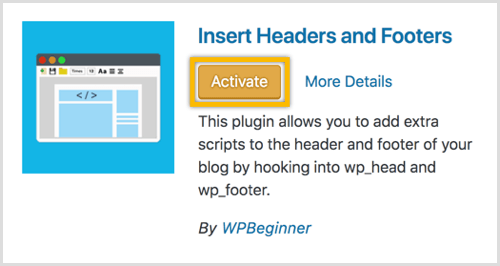 Pluginul WordPress Insert Heads and Footers