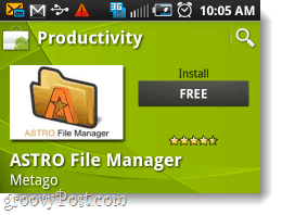 Se instalează gratuit managerul de fișiere Astro